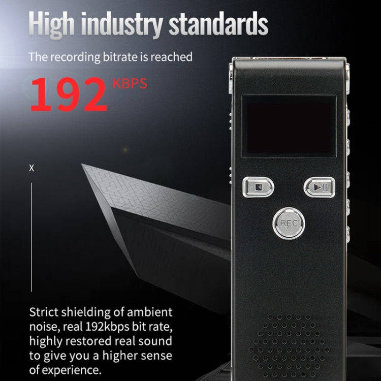 JNN X18 Mini Smart HD Noise Cancelling Voice Recorder, Memory:32GB(Black)