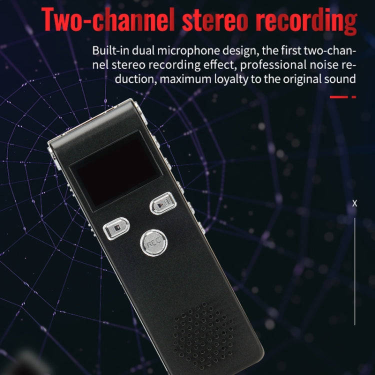 JNN X18 Mini Smart HD Noise Cancelling Voice Recorder, Memory:32GB(Black)