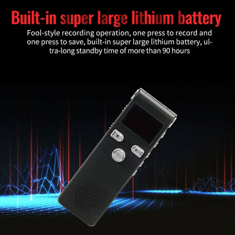 JNN X18 Mini Smart HD Noise Cancelling Voice Recorder, Memory:32GB(Black)