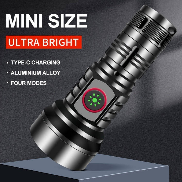 819 T20 1000LM USB Rechargeable LED Flashlight Including Battery(Black)