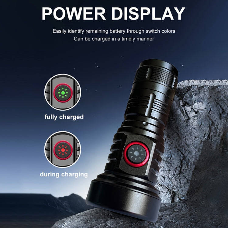 819 T20 1000LM USB Rechargeable LED Flashlight Including Battery(Black)