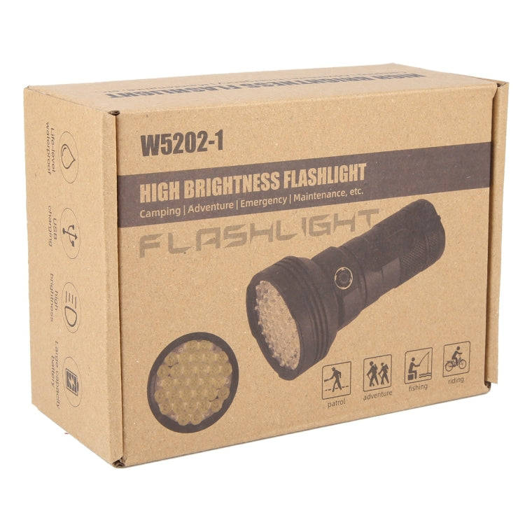 W5202-1 31 LEDs 5500LM High Brightness Rechargeable Flashlight(Black)