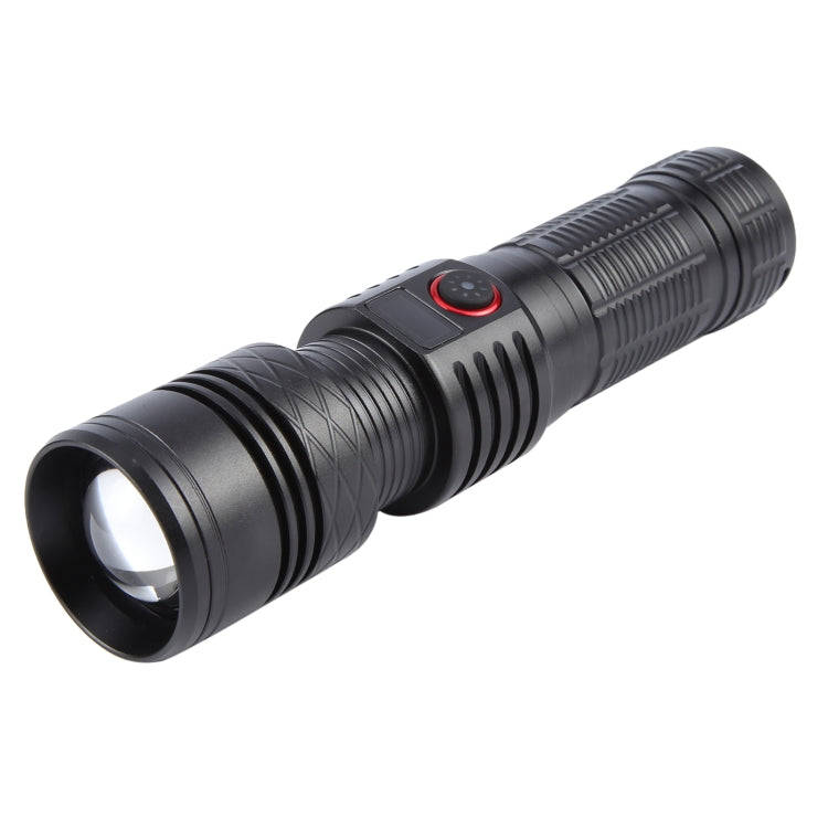816 20W Spotlight 2000LM Telescopic Zoom LED Flashlight(Black)