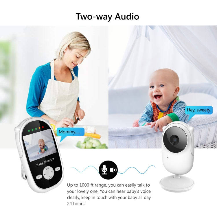 SM25 2.4 inch LCD Screen Baby Monitor Care Camera(EU Plug)