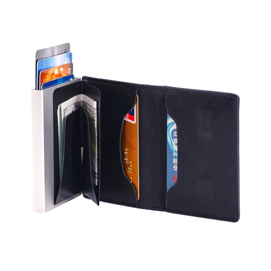 FY2406 RFID Anti-magnetic Crazy Horse Texture PU Card Bag(Black)