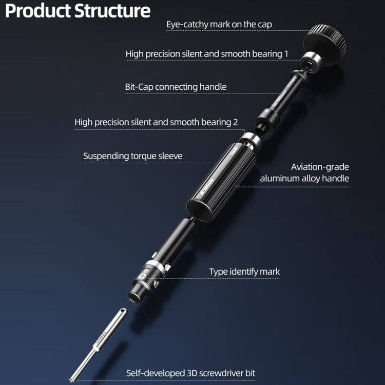 QianLi iWhale Special S2 Steel Magnetic Torque 3D Screwdriver, Model:A Phillips 0.35