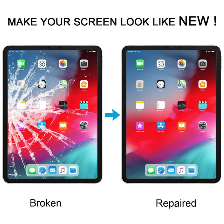 For iPad Pro 11 2018 2020 Front Screen Outer Glass Lens with OCA Optically Clear Adhesive(Black)