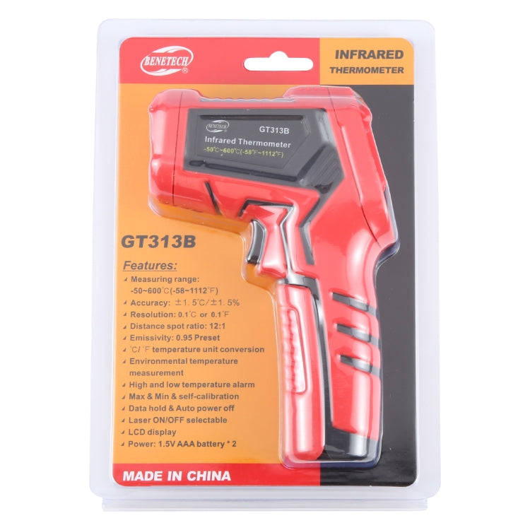 BENETECH GT313B LCD Display Infrared Thermometer, Battery Not Included