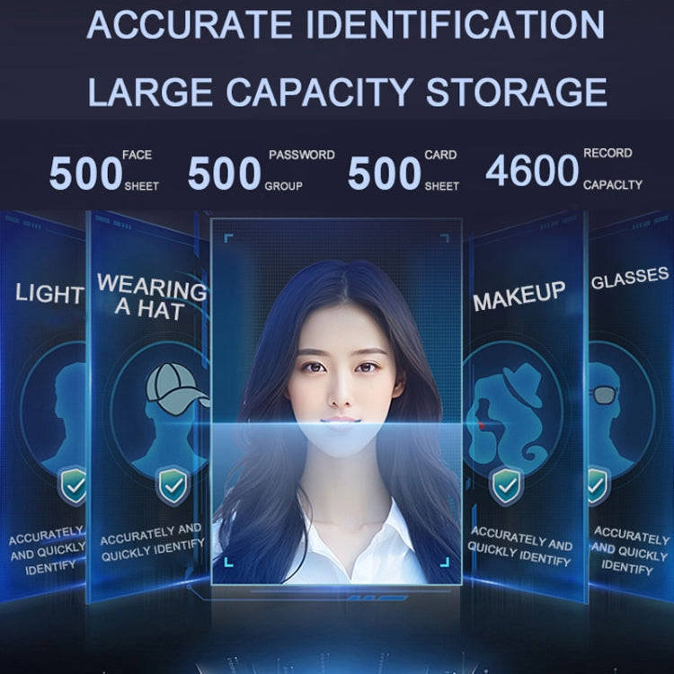 Realand F100 4.3 inch Capacitive Touch Screen Face Fingerprint Card Attendance Machine