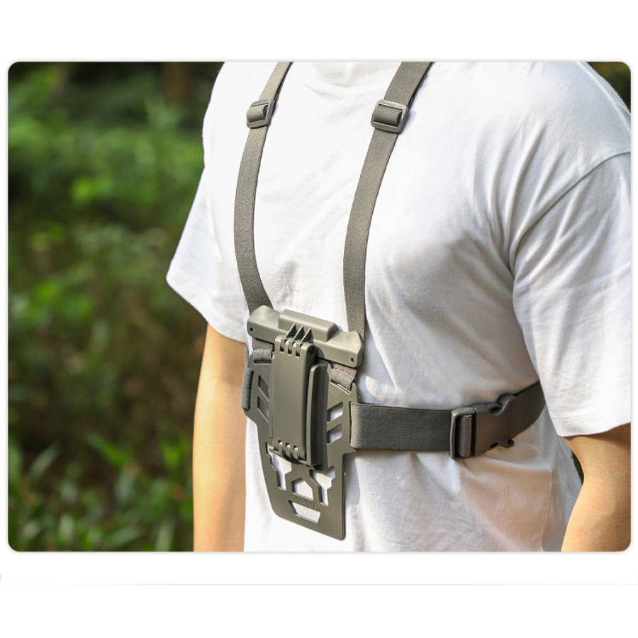 For DJI RC Pro Sunnylife Remote Control Waist Support Bracket Chest Strap(Grey)