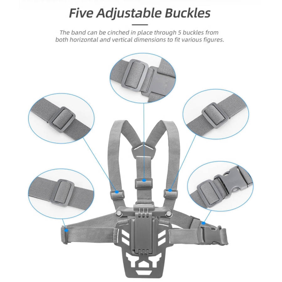 For DJI RC Pro Sunnylife Remote Control Waist Support Bracket Chest Strap(Grey)