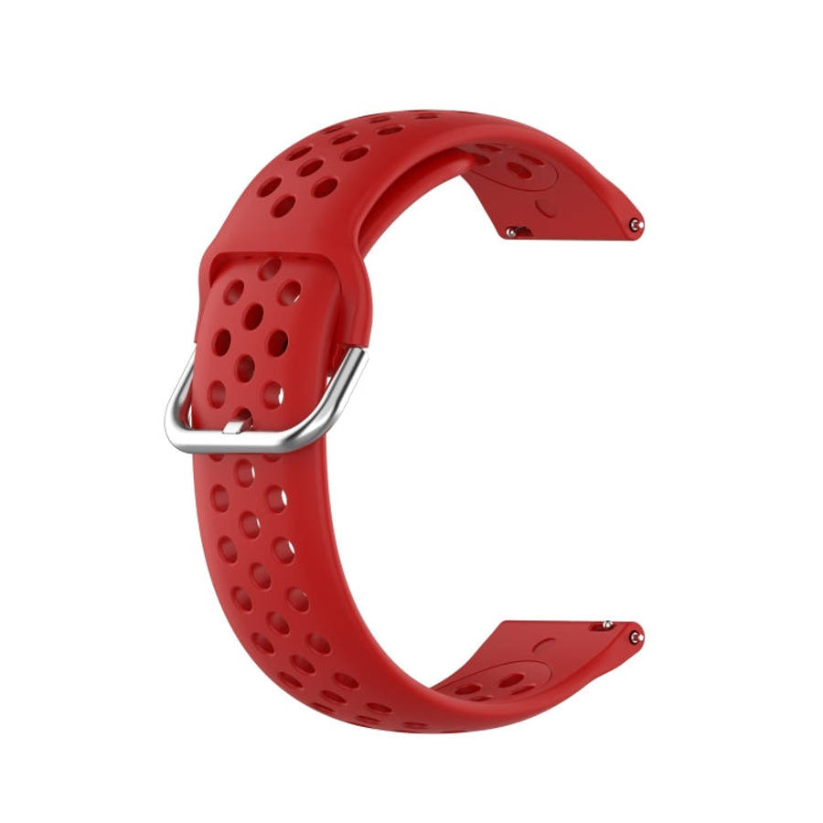 For Galaxy Watch 3 45mm Silicone Solid Color Watch Band, Size: Free Size 22mm(Red)