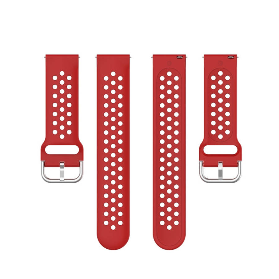 For Galaxy Watch 3 45mm Silicone Solid Color Watch Band, Size: Free Size 22mm(Red)