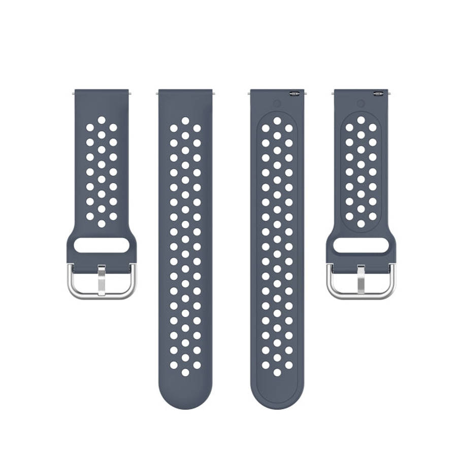 For Galaxy Watch 3 45mm Silicone Solid Color Watch Band, Size: Free Size 22mm(Gray)