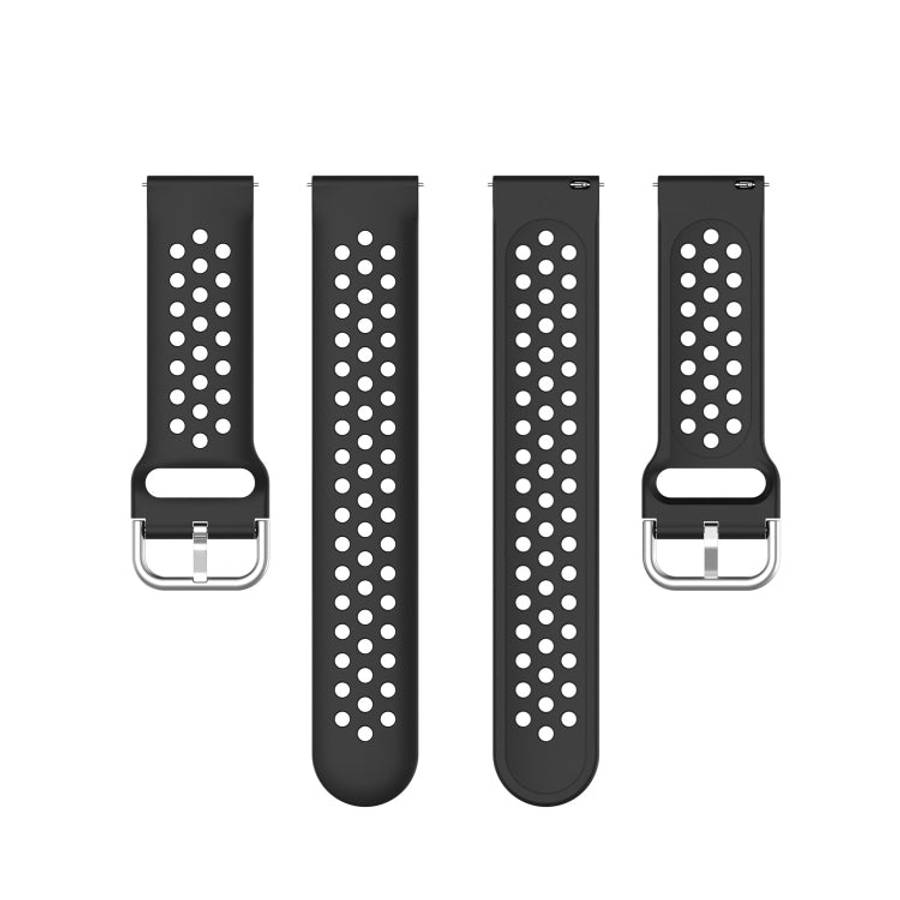 For Galaxy Watch 3 45mm Silicone Solid Color Watch Band, Size: Free Size 22mm(Black)