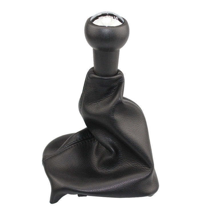For Peugeot 207 / 307 / CC30 Car 5 Speed Gear Lever Hand Ball Leather Gear Shift Knob with Dustpr...