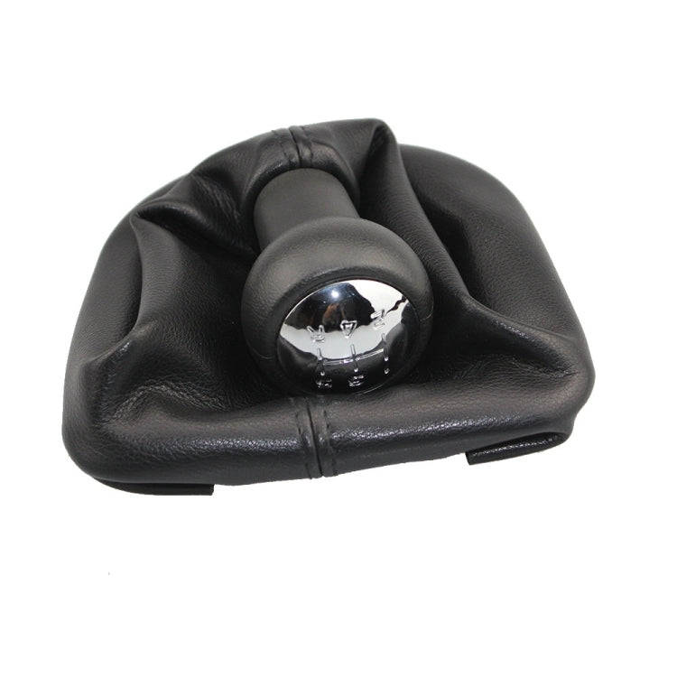For Peugeot 207 / 307 / CC30 Car 5 Speed Gear Lever Hand Ball Leather Gear Shift Knob with Dustpr...