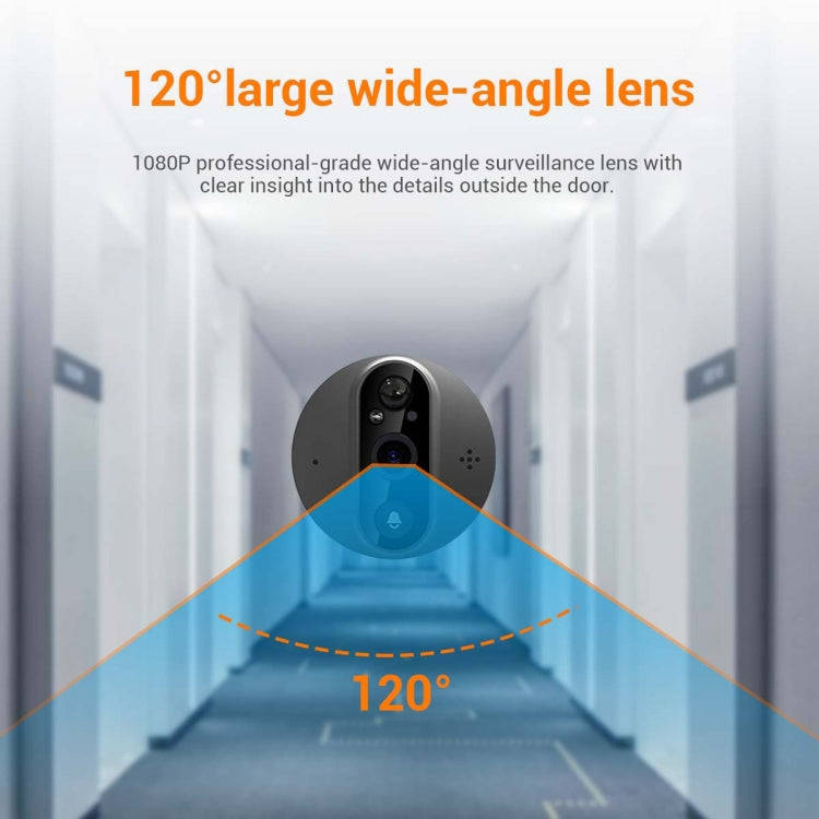 ESCAM C89 1080P 4.3 inch Smart Digital Door Viewer, Support Wide Angle PIR & Night Vision Photo(S...