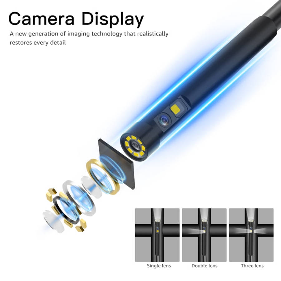 T29 5 inch IPS Screen 7.9mm Dual Lens IP67 Waterproof Industrial Endoscope With Bracket, Length:10m