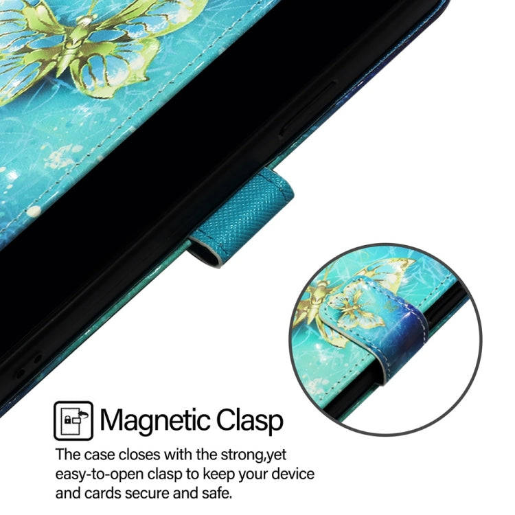 For OnePlus Nord CE3 India 3D Painting Horizontal Flip Leather Phone Case(Golden Butterfly)