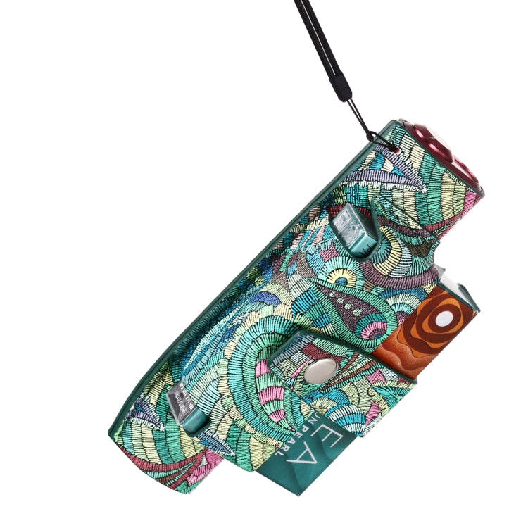 For IQOS ILUMA i ONE Electronic Cigarette Cashew Flower Portable PU Storage Bag(Green)