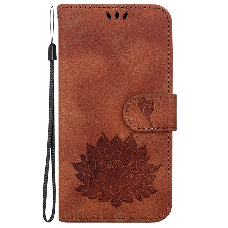 For Huawei nova 12 Pro / nova 12 Ultra Lotus Embossed Leather Phone Case(Brown)