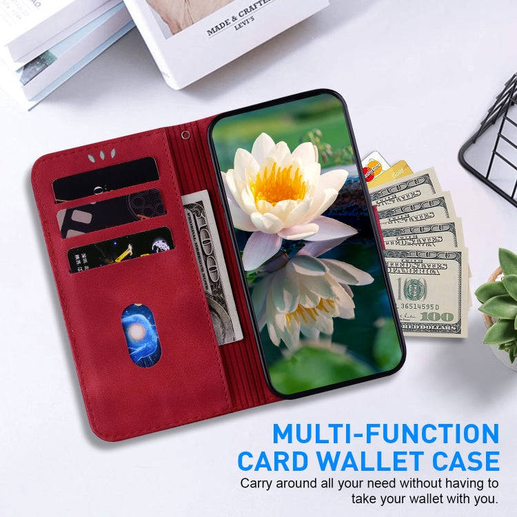 For Huawei nova 12 Pro / nova 12 Ultra Lotus Embossed Leather Phone Case(Red)
