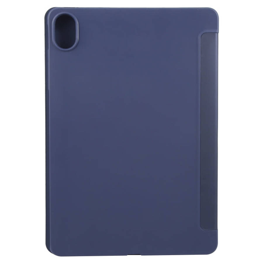 For Huawei MatePad 11.5 S GEBEI 3-folding Holder Shockproof Flip Leather Tablet Case(Dark Blue)