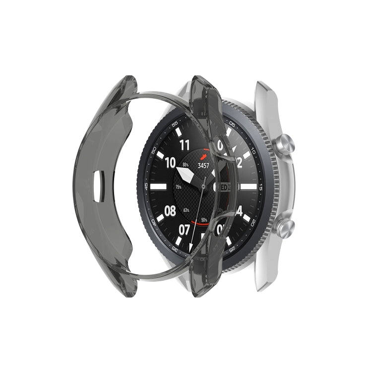 For Samsung Galaxy Watch 3 45mm Transparent TPU Watch Protective Case(Black)