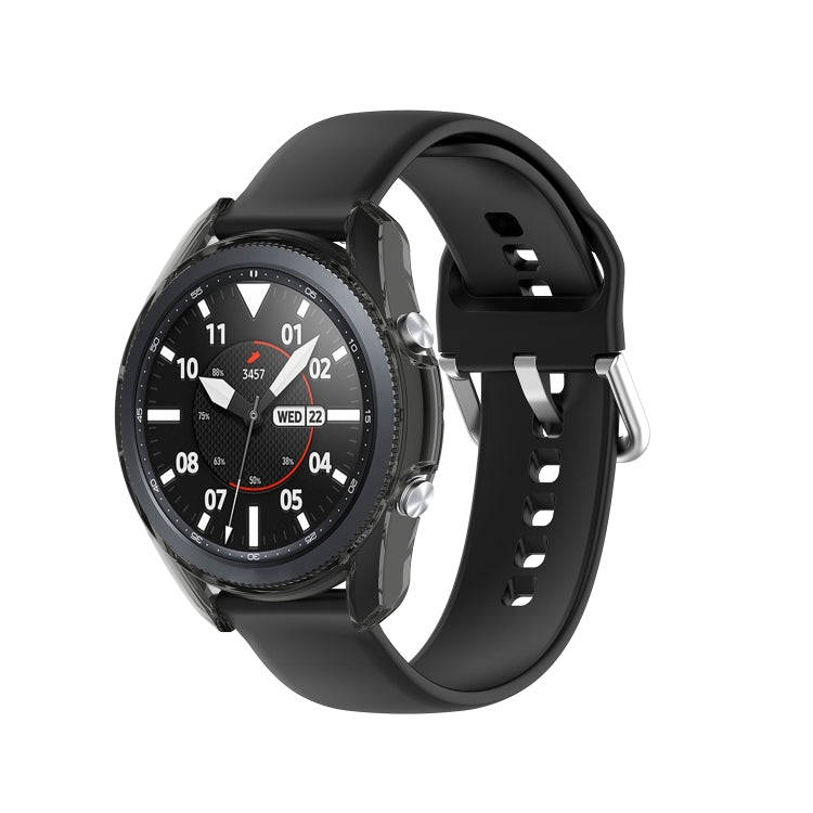 For Samsung Galaxy Watch 3 45mm Transparent TPU Watch Protective Case(Black)