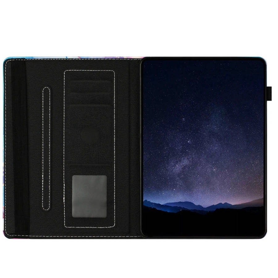 For Lenovo Tab M9 TB-310FU Marble Litchi Leather Smart Tablet Case(Purple)