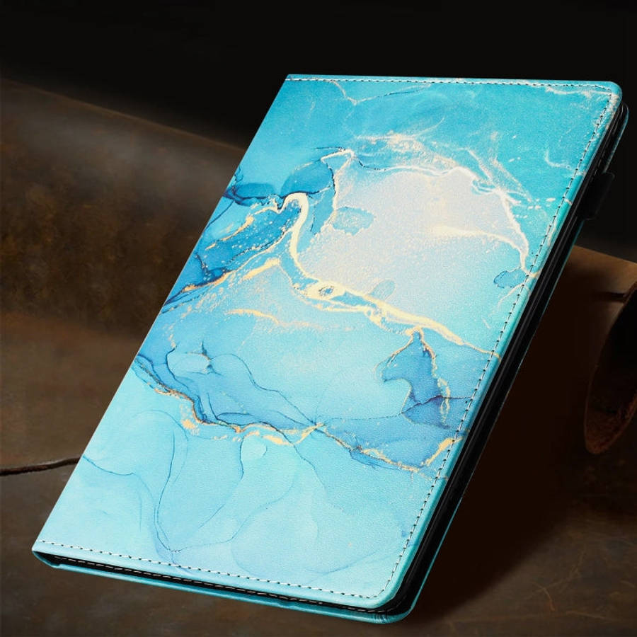 For Lenovo Tab M10 X605 / X505 Marble Litchi Leather Smart Tablet Case(Green)