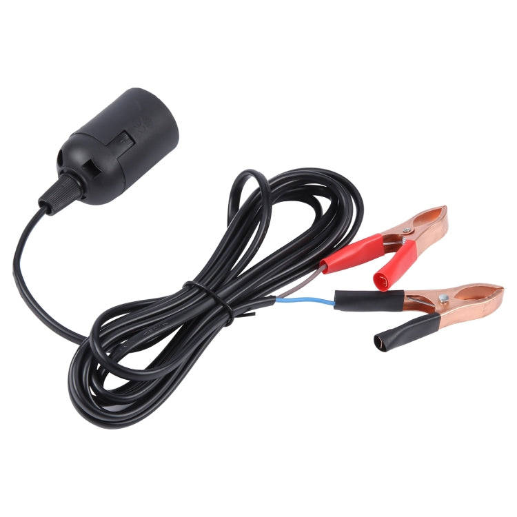 E27 Car Battery Charging Crocodile Clip to Headlight Connection Cable, Cable Length:2.8m