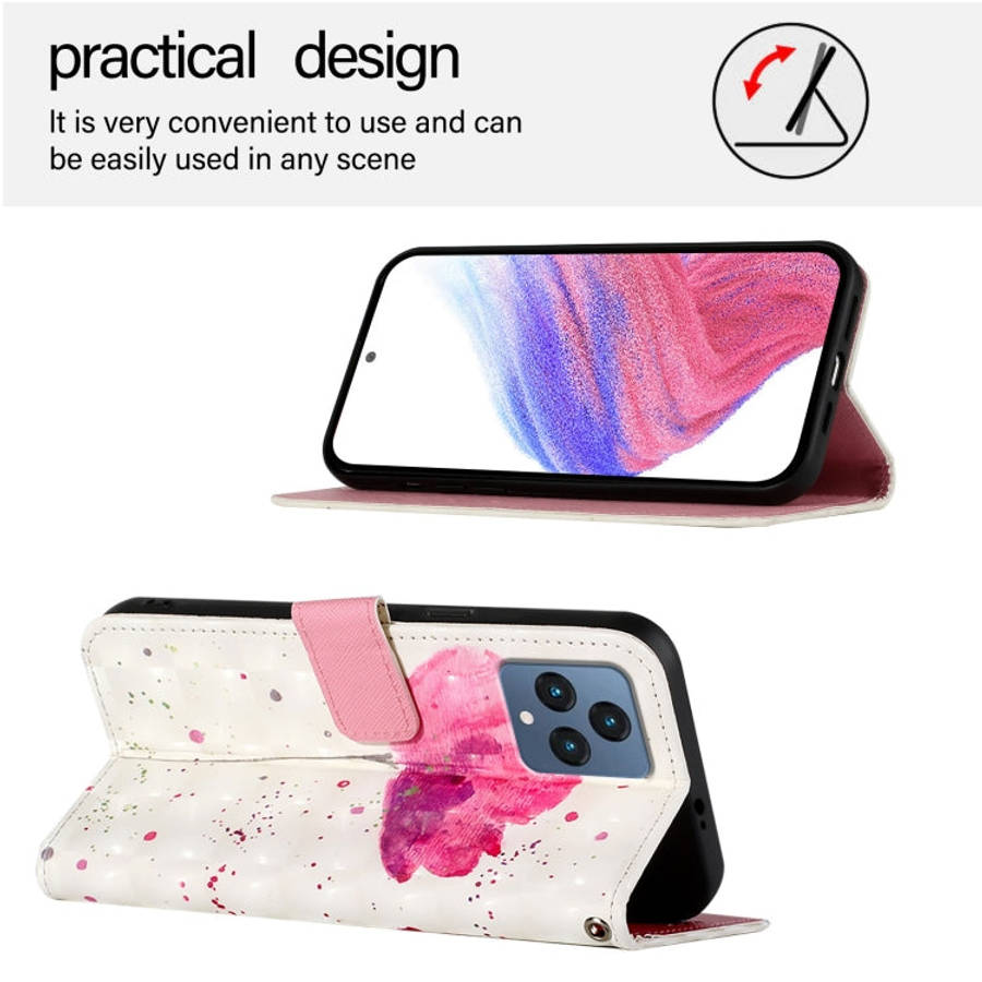 For T-Mobile REVVL 6 / 6x 3D Painting Horizontal Flip Leather Phone Case(Flower)