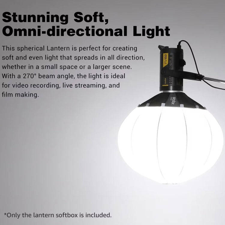 Godox Folding Lantern Softbox Bowens Mount Softbox, Model:CS-50D