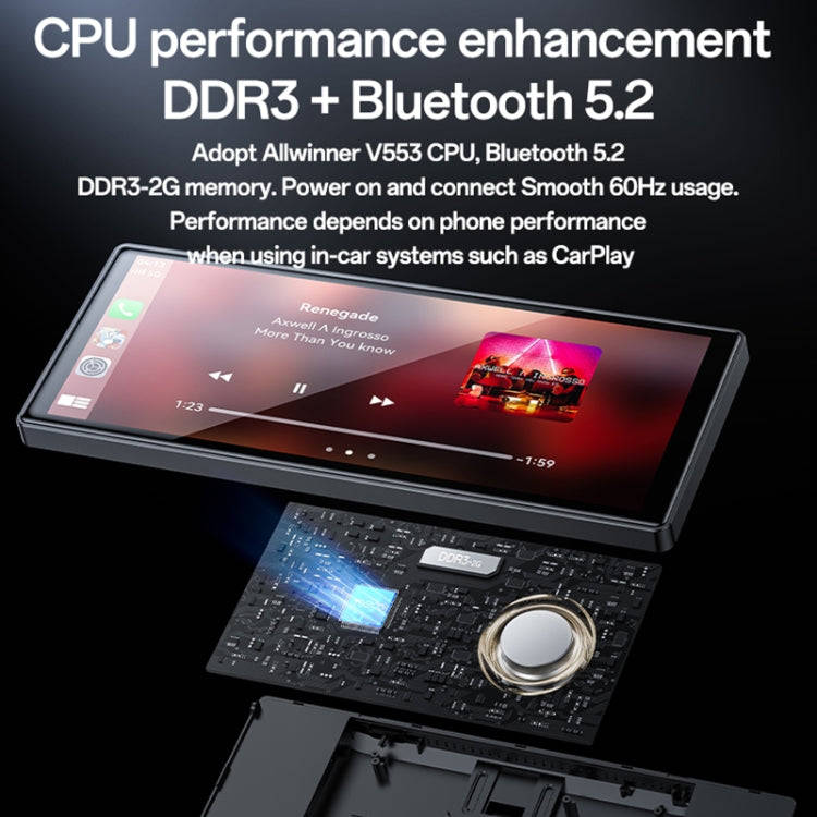 Yesido KM19 10.26 inch Center Console CarPlay Portable Car Video Navigation with Driving Recorder...