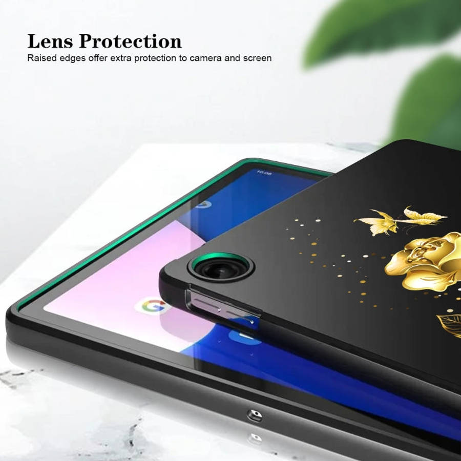 For Honor Pad X8 Pro / X9 Color Painting Pattern Smart Tablet TPU Case(Golden Rose)