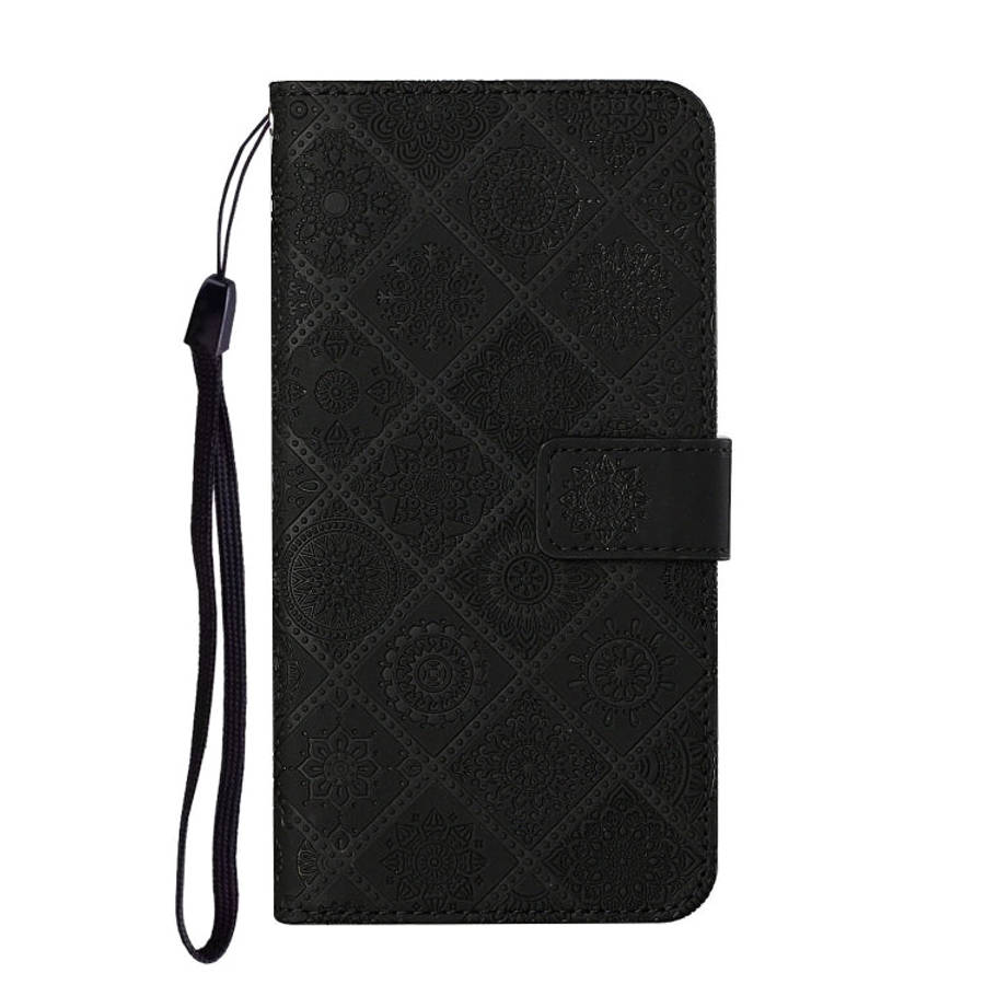 For Honor 200 Pro Ethnic Style Embossed Pattern Leather Phone Case(Black)