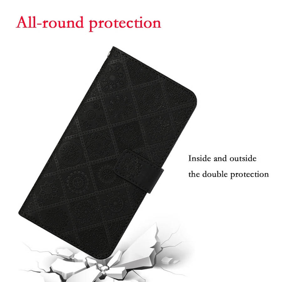 For Honor 200 Pro Ethnic Style Embossed Pattern Leather Phone Case(Black)