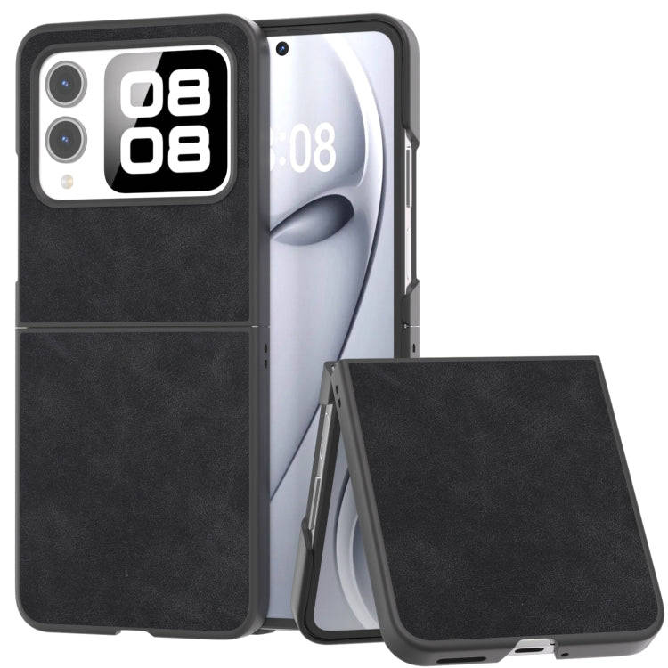 For Huawei nova Flip PU Leather Black Edge Phone Case(Black)