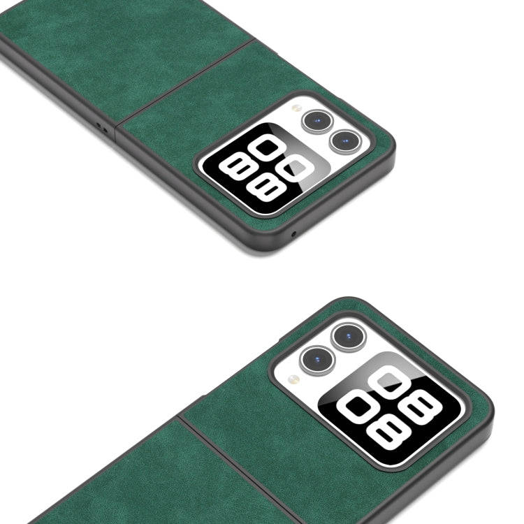For Huawei nova Flip PU Leather Black Edge Phone Case(Green)