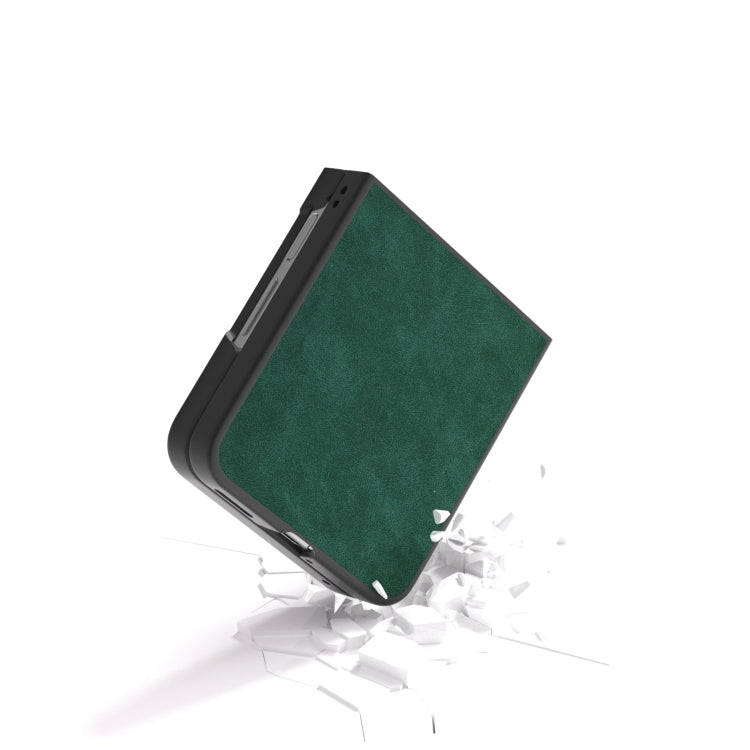 For Huawei nova Flip PU Leather Black Edge Phone Case(Green)