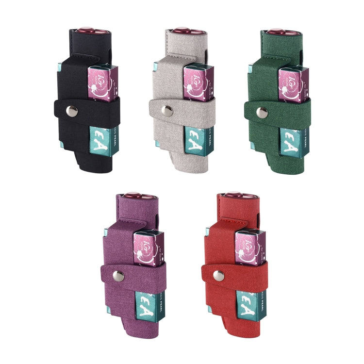 For IQOS ILUMA i ONE Electronic Cigarette Three-star Pattern Portable PU Storage Bag(Green)