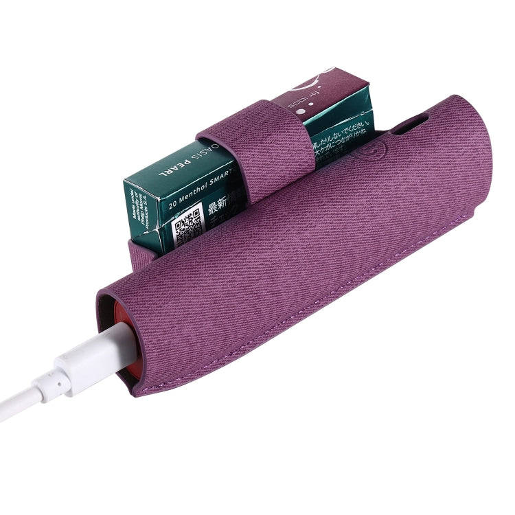 For IQOS ILUMA i ONE Electronic Cigarette Three-star Pattern Portable PU Storage Bag(Purple)