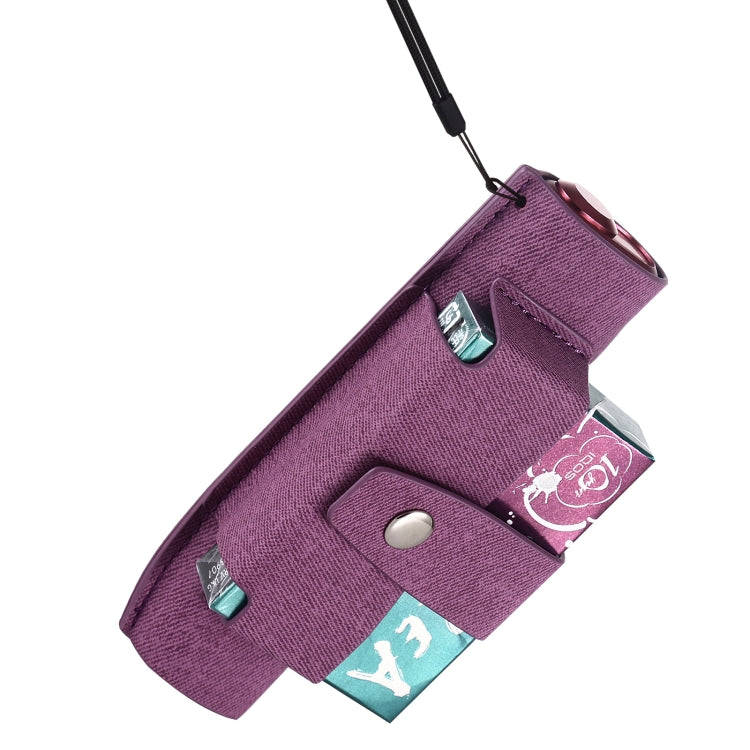 For IQOS ILUMA i ONE Electronic Cigarette Three-star Pattern Portable PU Storage Bag(Purple)