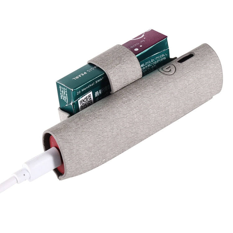 For IQOS ILUMA i ONE Electronic Cigarette Three-star Pattern Portable PU Storage Bag(Grey)