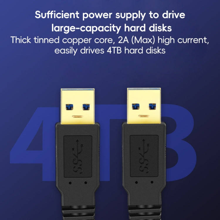 USB 3.0 Male To USB 3.0 Male Double End USB Cable, Length:0.3m(Black)