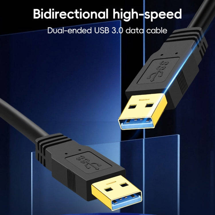 USB 3.0 Male To USB 3.0 Male Double End USB Cable, Length:0.3m(Black)