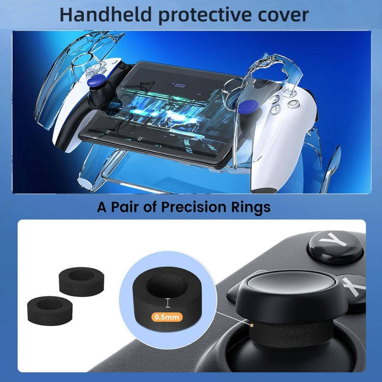 For Sony PlayStation Portal Portable Game Console Storage Bag Kits(Black)