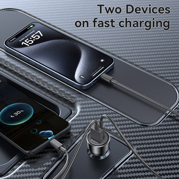 Yesido Y64 PD30W Type-C + QC20W USB Super Fast Car Charger(Black)